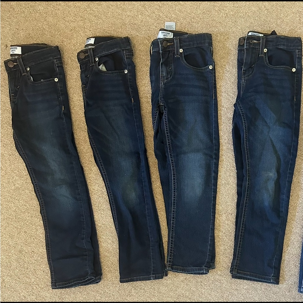 Set of Four Blue Denim Jeans, Levi’s Denizen, Boys size 8